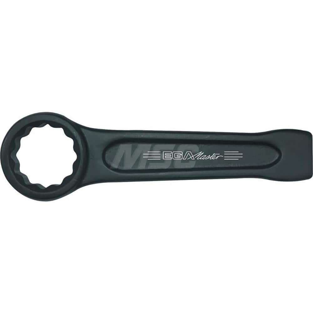 Box End Striking Wrench: 70 mm, 12 Point, Single End 320 mm OAL, Steel, Black Finish