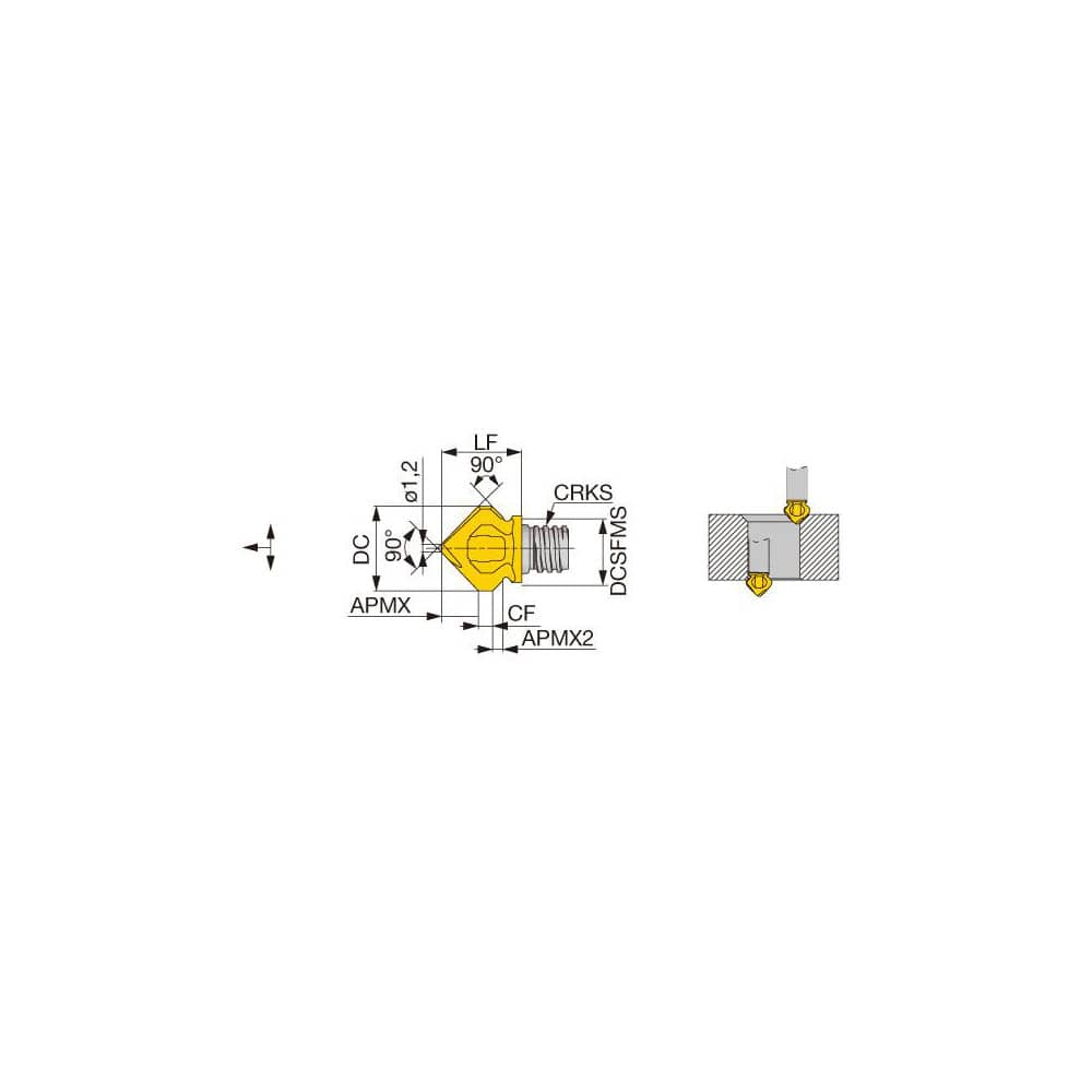 Milling Tip Inserts; Milling Tip Type: Chamfer; Tool Material: Carbide; Manufacturer Grade: AH715; Insert Hand: Right Hand; Chipbreaker: None; Series: VCW; Coating Process: PVD; Primary Workpiece Material: Steel; Primary Workpiece Material Code: P; Number