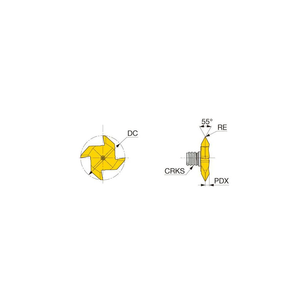 Milling Tip Inserts; Milling Tip Type: Thread; Tool Material: Carbide; Manufacturer Grade: GH130; Insert Hand: Right Hand; Chipbreaker: None; Series: VTR; Coating Process: PVD; Primary Workpiece Material: Stainless Steel; Cast Iron; Steel; Primary Workpie