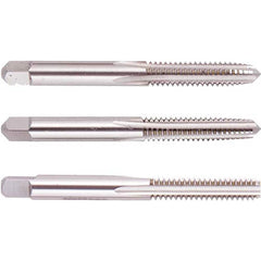 Tap Sets; Chamfer: Plug; Bottoming; Taper; Material: High Speed Steel; Thread Direction: Right Hand; Thread Limit: H3; Number Of Taps: 3; Thread Standard: UNC; Case Type: Plastic Case; Number Of Pieces: 3; Number Of Flutes: 4; Overall Length: 2.38