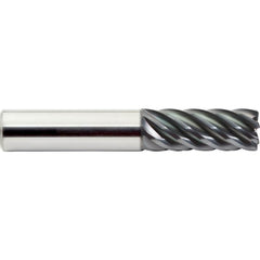 Corner Radius End Mill: 5/8″ Dia, 1-3/8″ LOC, 0.03″ Radius, 7 Flutes, Solid Carbide 3-1/2″ OAL, 5/8″ Shank Dia, Helix, ALtima Q Coated, Corner Radius End, Centercutting