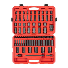 Socket Set: 78 Pc, 1/2″ Drive 12 Point, Manganese Phosphate Finish