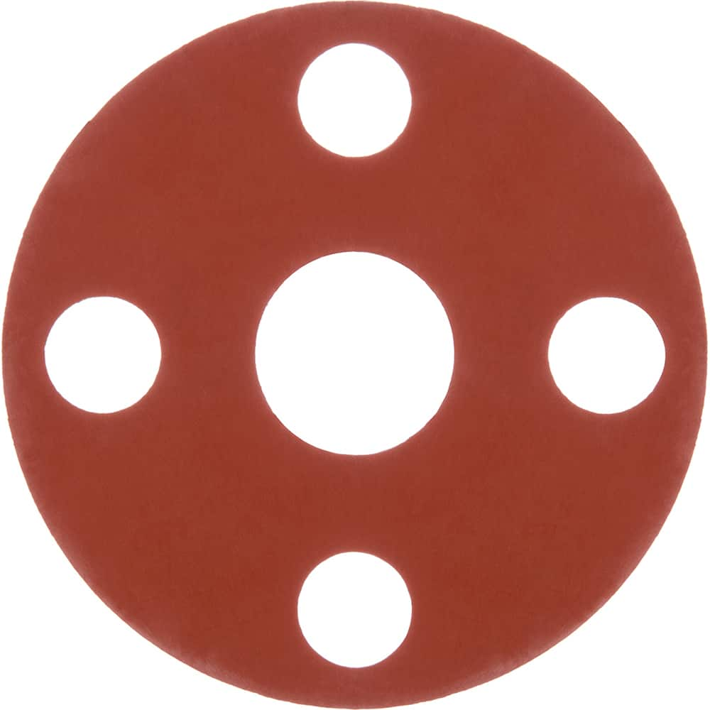 USA Sealing - Flange Gasketing; Nominal Pipe Size: 3/4 (Inch); Inside Diameter (Inch): 1 ; Thickness: 1/8 (Inch); Outside Diameter (Inch): 4-5/8 ; Material: SBR Rubber ; Color: Red - Exact Industrial Supply