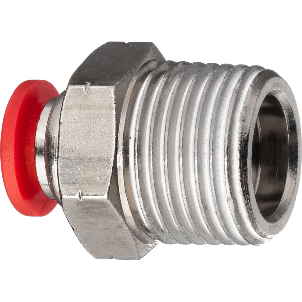 Push-To-Connect Tube Fitting: Male Straight Polybutylene, 350 psi