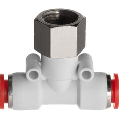 Push-To-Connect Tube Fitting: Female Branch Tee, 3/8″ OD Polybutylene, 350 psi