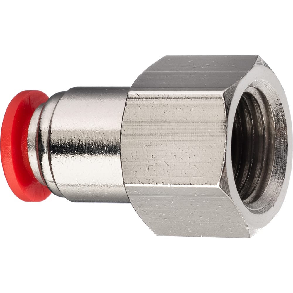 Push-To-Connect Tube Fitting: Female Straight, 5/32″ OD Polybutylene, 350 psi