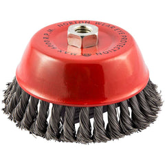 Norton - 6" Diam 5/8-11 Threaded Arbor Carbon Steel Fill Cup Brush - A1 Tooling