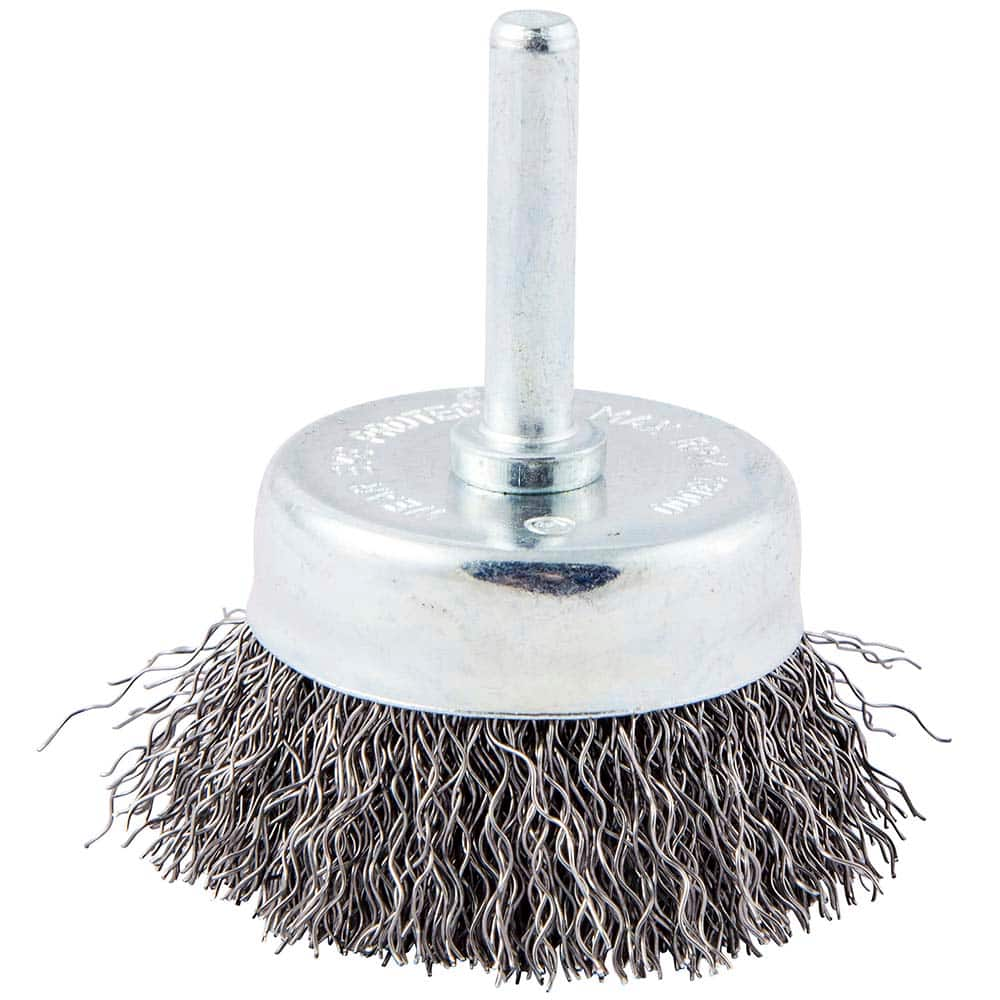 Norton - 2" Diam 1/4" Shank Carbon Steel Fill Cup Brush - A1 Tooling