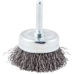 Norton - 2" Diam 1/4" Shank Carbon Steel Fill Cup Brush - A1 Tooling