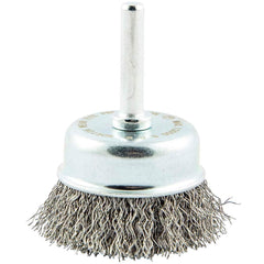 Norton - 1-3/4" Diam 1/4" Shank Carbon Steel Fill Cup Brush - A1 Tooling