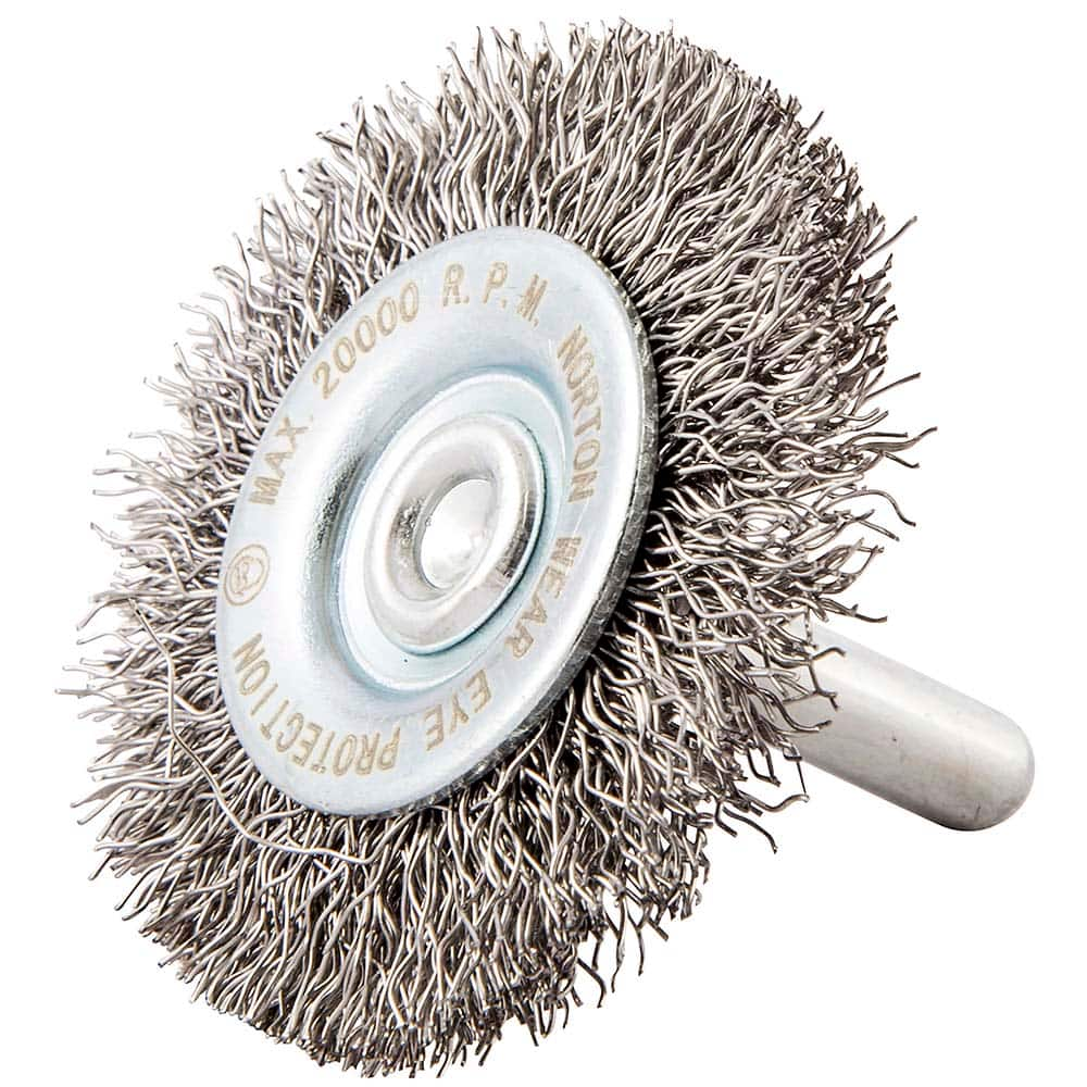 Norton - 2" OD, Crimped Carbon Wheel Brush - A1 Tooling