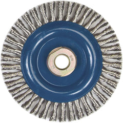 Norton - 5" OD, 5/8-11 Arbor Hole, Stringer Bead Stainless Steel Wheel Brush - A1 Tooling