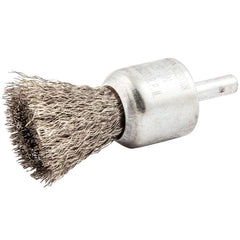 Norton - End Brushes Brush Diameter (Inch): 1 Fill Material: Stainless Steel - A1 Tooling