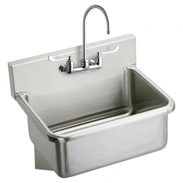 ELKAY - Stainless Steel Sinks Type: Hand Sink Wall Mount w/Manual Faucet Outside Length: 25 (Inch) - A1 Tooling