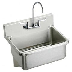 ELKAY - Stainless Steel Sinks Type: Hand Sink Wall Mount w/Manual Faucet Outside Length: 25 (Inch) - A1 Tooling