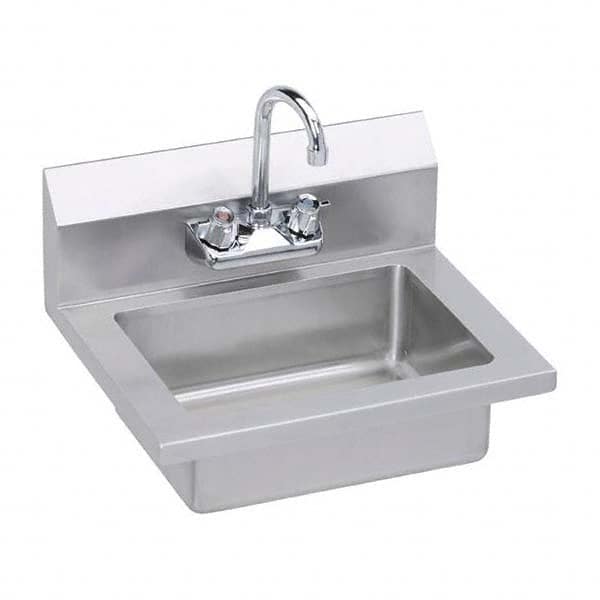 ELKAY - Stainless Steel Sinks Type: Hand Sink Wall Mount w/Manual Faucet Outside Length: 18 (Inch) - A1 Tooling