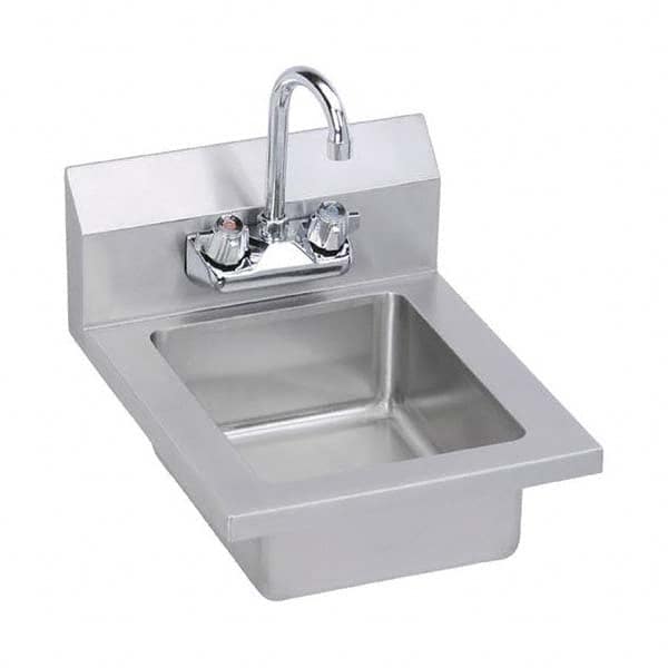 ELKAY - Stainless Steel Sinks Type: Hand Sink Wall Mount w/Manual Faucet Outside Length: 14 (Inch) - A1 Tooling