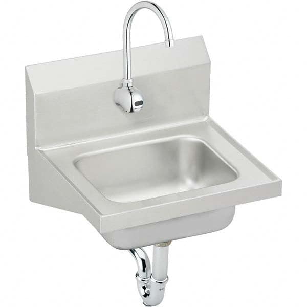 ELKAY - Stainless Steel Sinks Type: Hand Sink Wall Mount w/Electronic Faucet Outside Length: 16-3/4 (Inch) - A1 Tooling