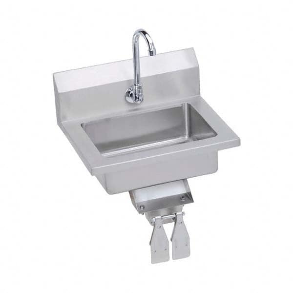 ELKAY - Stainless Steel Sinks Type: Hand Sink Wall Mount w/Knee Valve Outside Length: 18 (Inch) - A1 Tooling