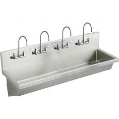 ELKAY - Stainless Steel Sinks Type: (4) Person Wash-Station w/Manual Faucet Outside Length: 96 (Inch) - A1 Tooling