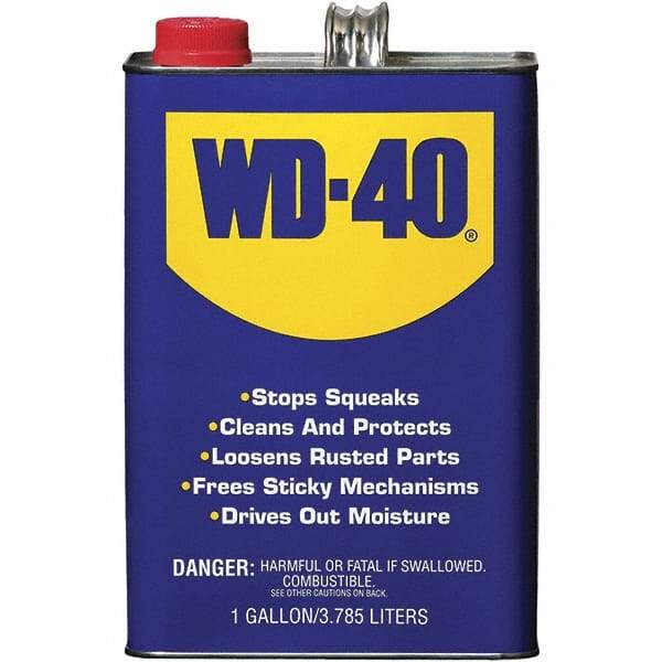 WD-40 - 1 Gal Multi-Use Product - Bulk, Liquid, Stop Squeaks, Removes & Protects, Loosens Rusted Parts, Free Sticky Mechanisms, Drives Out Moisture - A1 Tooling