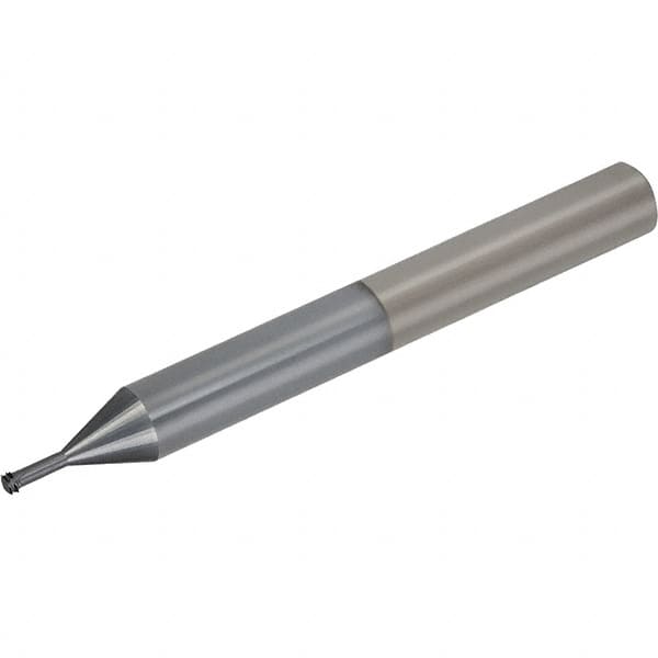 Vargus - M4x0.70 ISO, 3.15mm Cutting Diam, 4 Flute, Solid Carbide Helical Flute Thread Mill - Internal Thread, 0.7mm LOC, 76mm OAL, 6mm Shank Diam - A1 Tooling