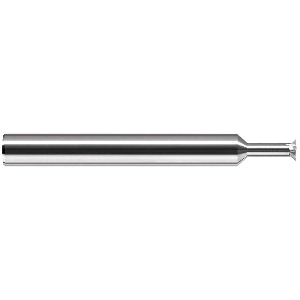 Back Chamfers; Cutter Head Diameter (Decimal Inch): 0.1150; Included Angle: 90; Number of Flutes: 4; Chamfer Width (Decimal Inch): 0.020; Back Chamfer Material: Solid Carbide; Overall Length (Inch): 1-1/2; Neck Diameter (Decimal Inch): 0.0680; Shank Diame