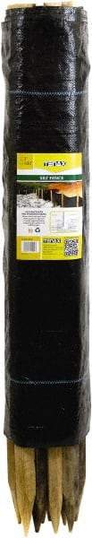 Tenax - 100' Long" x 36" High Silt Fence - Black Woven Polypropylene, For Erosion Control - A1 Tooling