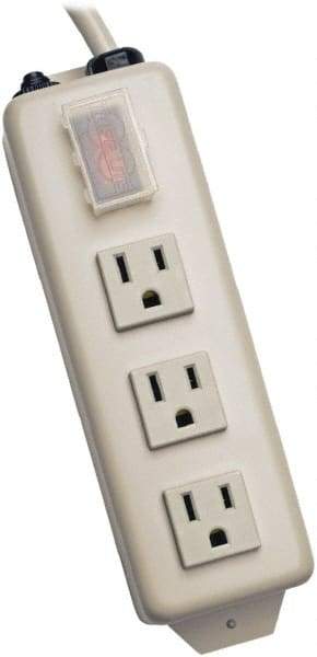 Tripp-Lite - 3 Outlets, 120 VAC15 Amps, 6' Cord, Power Outlet Strip - Keyhole, Tab Mount, 5-15 NEMA Configuration, 8.7" Strip - A1 Tooling