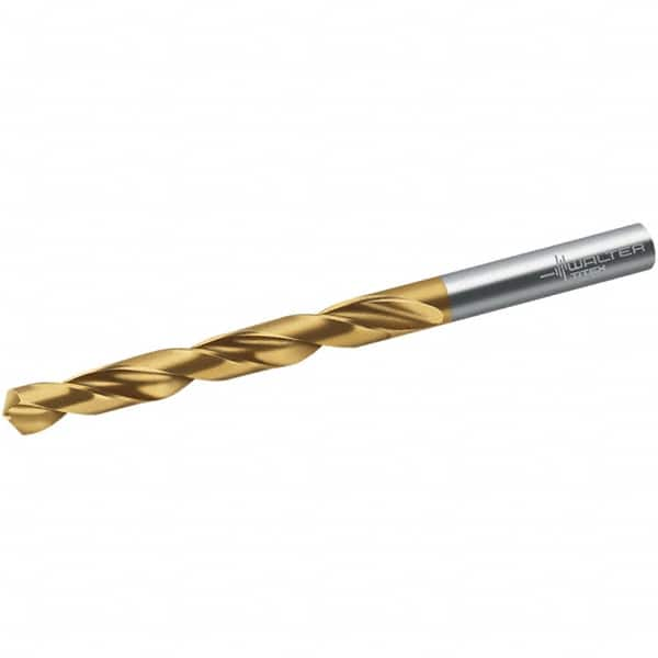 Walter-Titex - 12.5mm 118° High Speed Steel Jobber Drill - TiN Finish, Right Hand Cut, Spiral Flute, Straight Shank, 151mm OAL, N Point - A1 Tooling