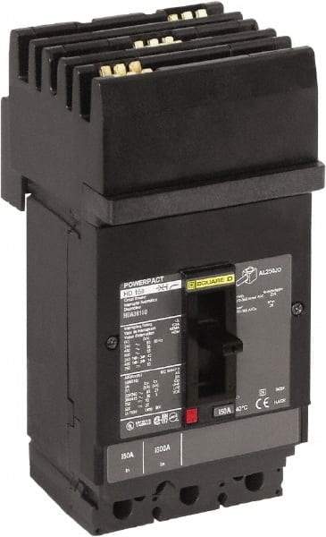 Square D - 15 Amp, 600 VAC, 3 Pole, Plug In Molded Case Circuit Breaker - Thermal Magnetic Trip, Multiple Breaking Capacity Ratings, 14-3/0 AWG - A1 Tooling