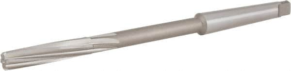 Hertel - 11/32" High Speed Steel 6 Flute Chucking Reamer - Spiral Flute, 1MT Morse Taper Shank, 1-1/2" Flute Length, 6" OAL - A1 Tooling