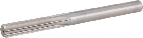 Hertel - 0.4385" High Speed Steel 6 Flute Chucking Reamer - Straight Flute, Straight Shank, 1-3/4" Flute Length, 5-1/2" OAL - A1 Tooling