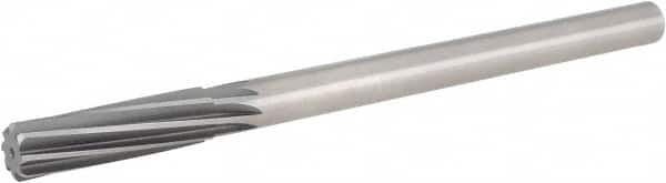 Hertel - 23/32" Cobalt 8 Flute Chucking Reamer - Spiral Flute, Straight Shank, 2-1/4" Flute Length, 9" OAL - A1 Tooling