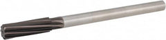 Hertel - 11/16" High Speed Steel 8 Flute Chucking Reamer - Spiral Flute, 9/16" Straight Shank, 2-1/4" Flute Length, 9" OAL - A1 Tooling