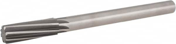 Hertel - 23/32" High Speed Steel 8 Flute Chucking Reamer - Spiral Flute, 9/16" Straight Shank, 2-1/4" Flute Length, 9" OAL - A1 Tooling