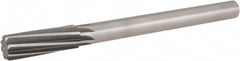 Hertel - 23/32" High Speed Steel 8 Flute Chucking Reamer - Spiral Flute, 9/16" Straight Shank, 2-1/4" Flute Length, 9" OAL - A1 Tooling