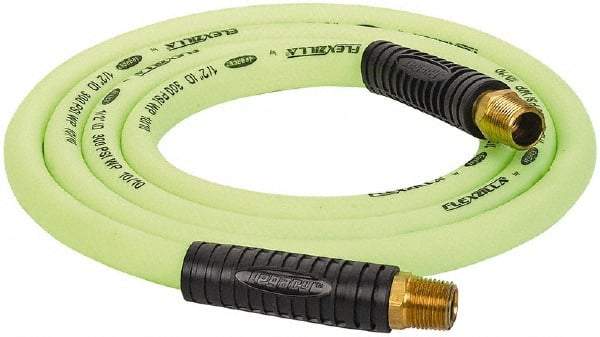 Legacy - 1/2" ID x 0.74" OD 8' Long Lead-In Whip Hose - FNPT x MNPT Swivel Ends, 300 Working psi, 140°, 1/2" Fitting, Green - A1 Tooling