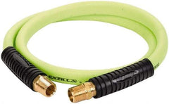 Legacy - 1/2" ID x 0.74" OD 4' Long Lead-In Whip Hose - FNPT x MNPT Swivel Ends, 300 Working psi, 140°, 1/2" Fitting, Green - A1 Tooling