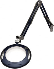 O.C. White - 43 Inch, Spring Suspension, Clamp on, LED, Spectre Blue, Magnifying Task Light - 8 Watt, 7.5 and 15 Volt, 2x Magnification, 5-1/4 Inch Wide, 7-1/2 Inch Long - A1 Tooling