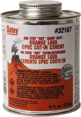 Oatey - 16 oz All-Purpose Medium Bodied Cement - Orange, Use with PVC & CPVC - A1 Tooling