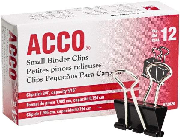 ACCO - 3/4" Wide Binder Clip - Black/Silver - A1 Tooling