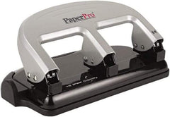 PaperPro - Paper Punches Type: 40 Sheet Manual Three Hole Punch Color: Black/Silver - A1 Tooling