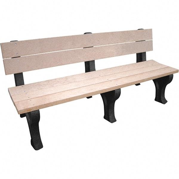 Vestil - 6' Long x 26-1/4" Wide, Recycled Plastic Bench Seat - A1 Tooling