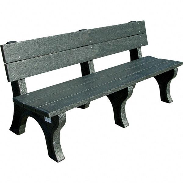 Vestil - 6' Long x 26-1/4" Wide, Recycled Plastic Bench Seat - A1 Tooling