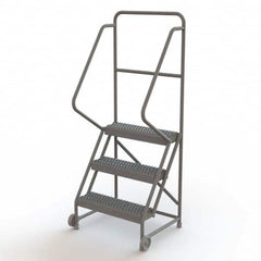 TRI-ARC - Rolling & Wall Mounted Ladders & Platforms Type: TiltNRoll Rolling Ladder Style: Tilt & Roll Safety Ladder - A1 Tooling