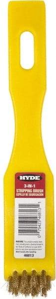 Hyde Tools - Wire Surface Preparation Brush - 2-1/2" Bristle Length, Nylon Handle - A1 Tooling