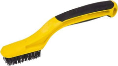 Hyde Tools - Nylon Surface Preparation Wire Brush - 1.062" Bristle Length, 2-1/4" Wide, Plastic Overmold Handle - A1 Tooling