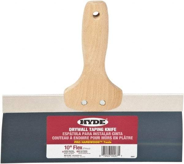 Hyde Tools - 10" Wide Flexible Blade Steel Joint Knife - Flexible, Hardwood Handle - A1 Tooling