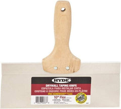 Hyde Tools - 10" Wide Flexible Blade Stainless Steel Joint Knife - Flexible, Hardwood Handle - A1 Tooling